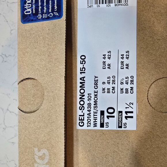 Asics Sportstyle Gel-Sonoma 15-50 White Smoke Grey Running Shoes 1201A438-101 10 - Picture 9 of 12